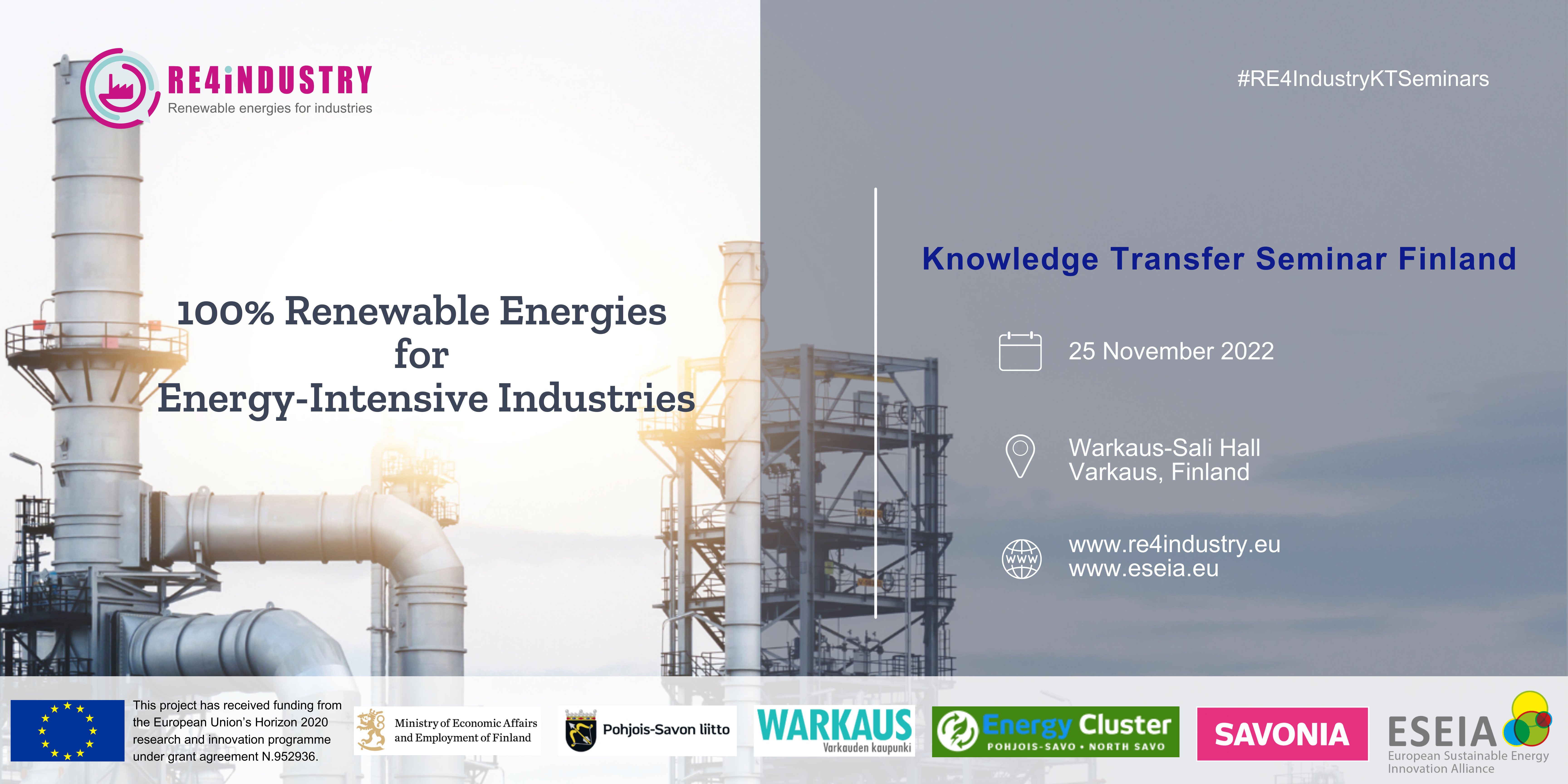 RE4Industry Knowledge Transfer Seminar Finland