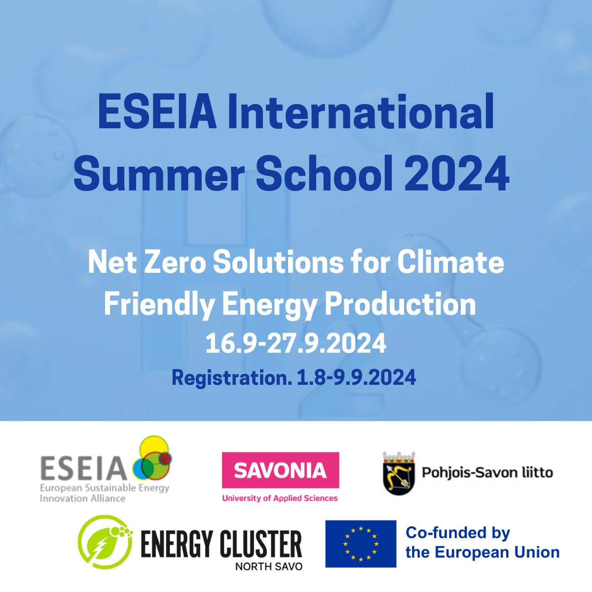 ESEIA International Summer School 2024: Empowering the Future of Net Zero Solutions