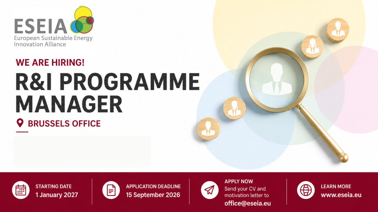 ESEIA is Hiring an R&I Programme Manager for Its Brussels Office